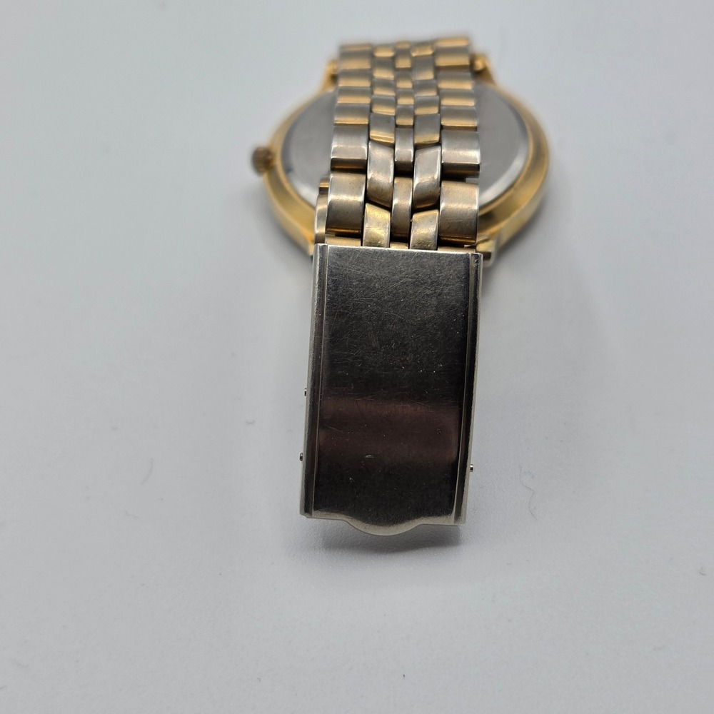 Westclox Mens Watch LTX 254 Two Tone Gold Silver Quartz Date Untested - Picture 6 of 8